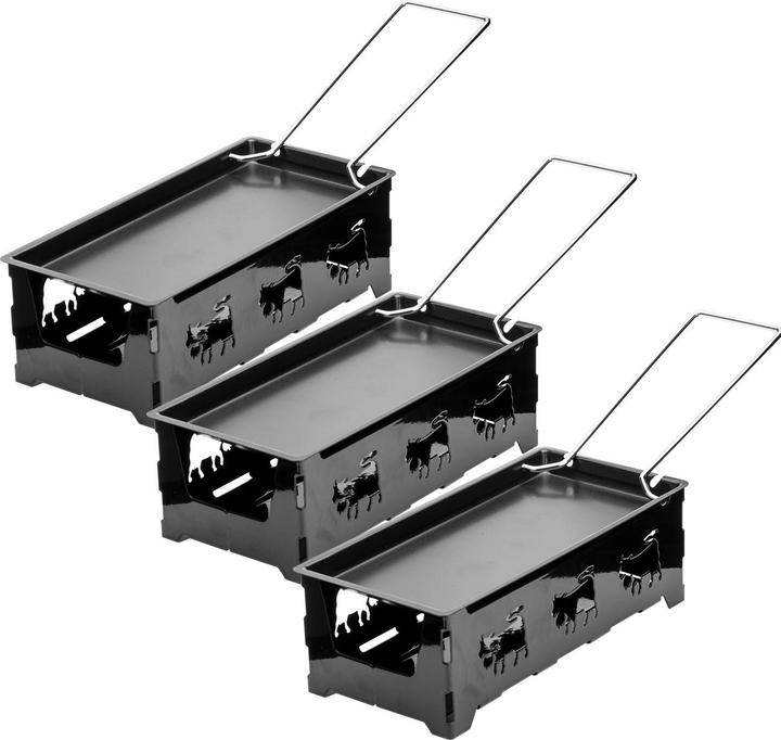 Casativo 3er-Set Faltbares Raclette-Teelicht-Set für 1 Person