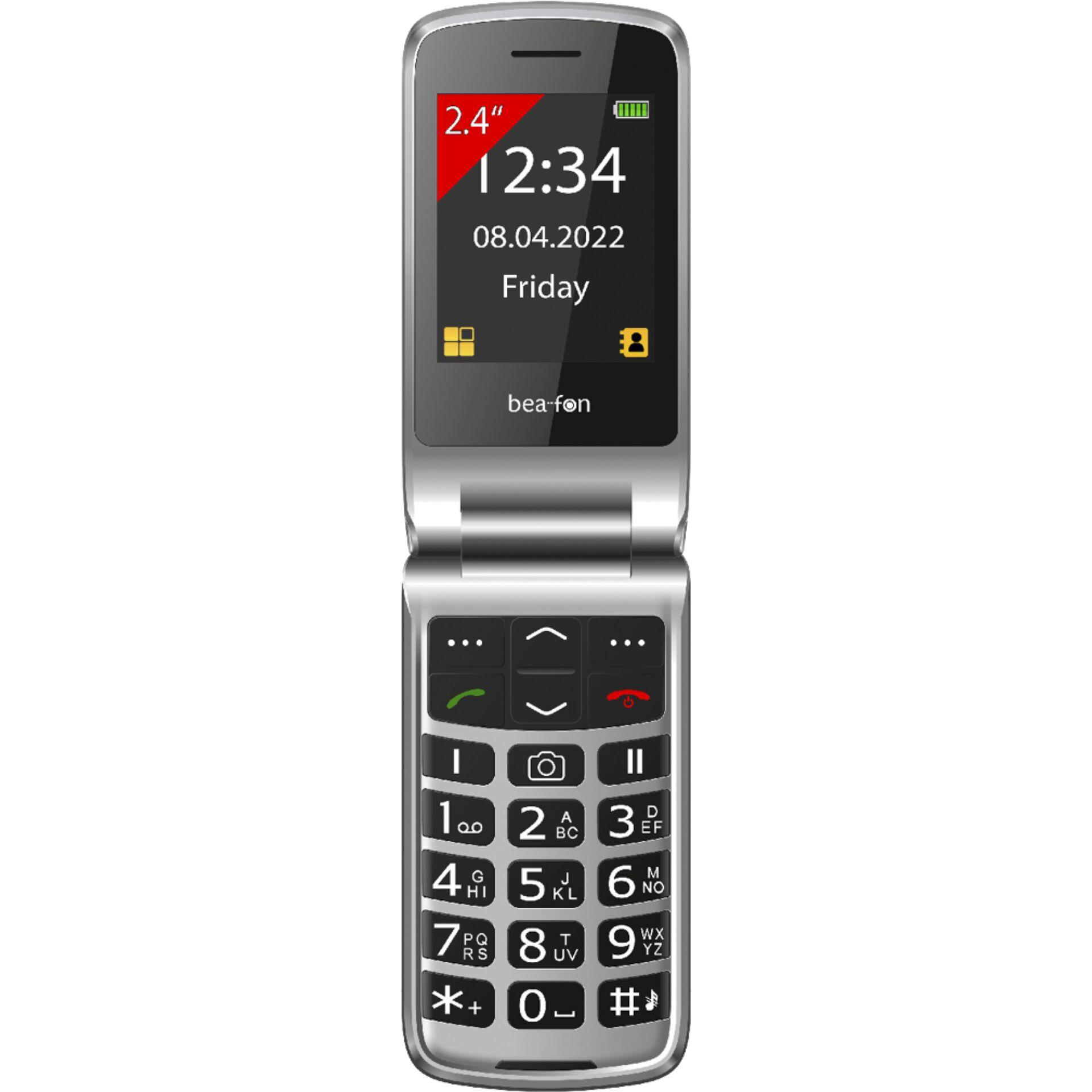 Bea-Fon SL605 (2.40", 0.30 Mpx, 2G), Tastenhandy, Schwarz, Silber