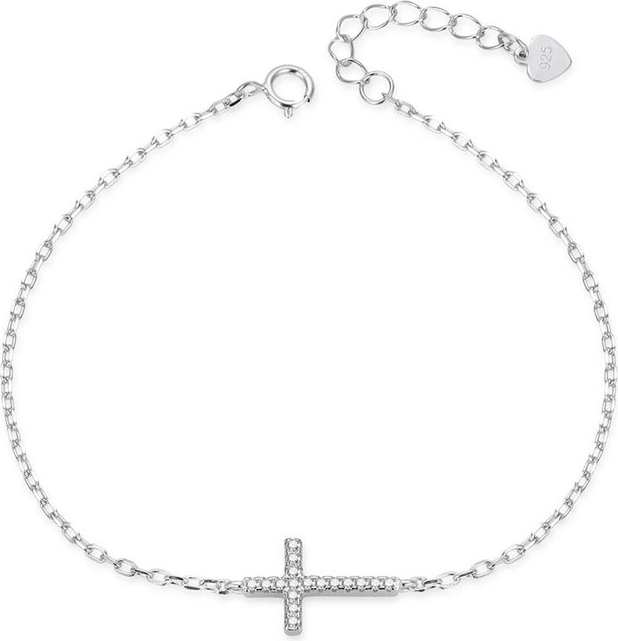 Immagine prodotto Agato Bracciale d'argento decente Croce AGB763/21 (Argento)