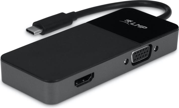 Produktbild LMP USB-C Dual Adapter (VGA, HDMI, USB Typ-C, 9 cm)