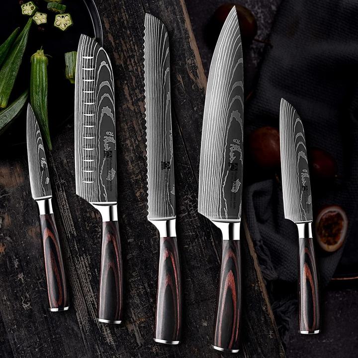 Produktbild Oldpard Küchenmesser-Set mit Pakkawood-Griffen