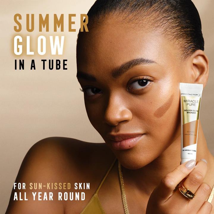 Produktbild Max Factor Miracle Pure Golden Glow Bronzer - Bronzer 15 ml 002 Medium-To-Deep (002, Medium-To-Deep, Bronzer, Highlighter, 15 ml)