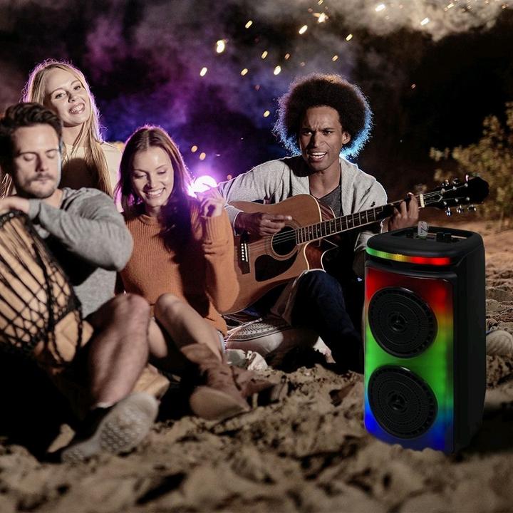 Actual product image V-TAC VT4000W 400W Rechargeable Speaker with 1 Wired Microphone RF Control and Handle