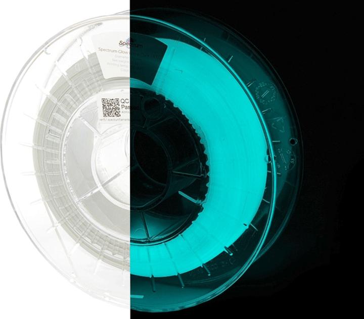Produktbild PLA Glow in the Dark Blue 0.5kg 1.75mm (PLA, 1.75 mm, 500 g, Blau)