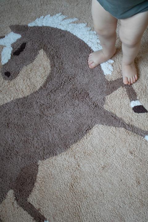 Actual product image Filibabba Tufted rug - Henry the horse (100 x 100 cm)