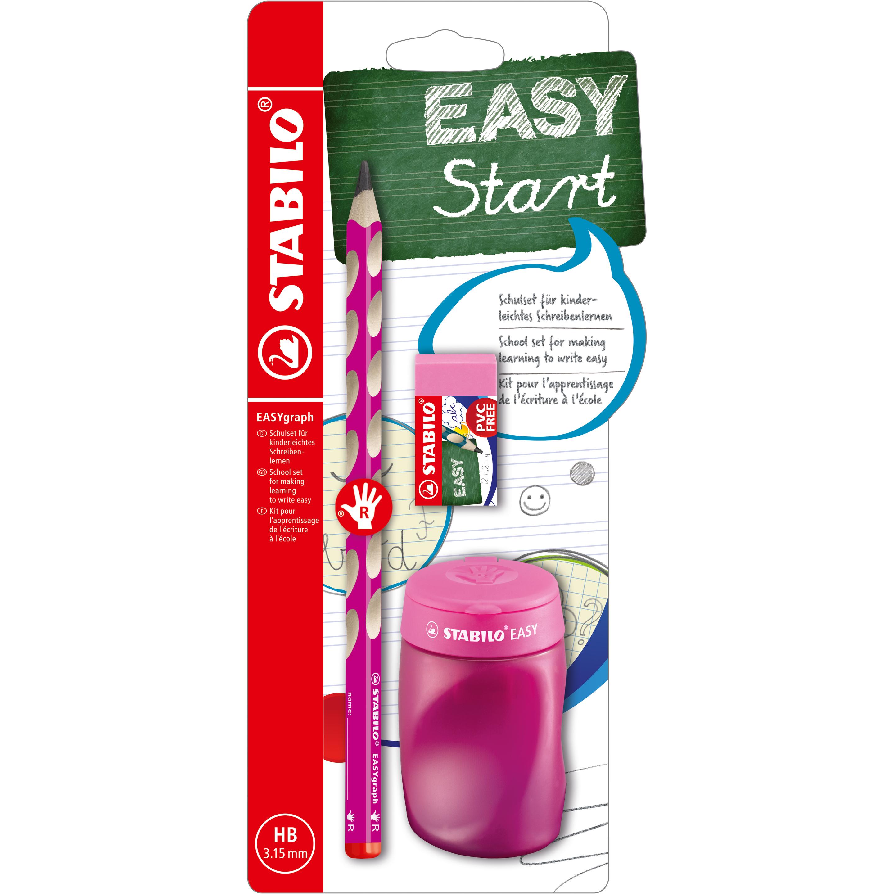 STABILO, Bleistift, Schulset EASYgraph, fr Rechtsh„nder, pink (3.15 mm, HB, 1 x)