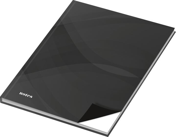 Rnk Verlag Carnet de notes "notes carbon black", DIN A5, pages blanches (A5, Blanc, Couverture rigide)