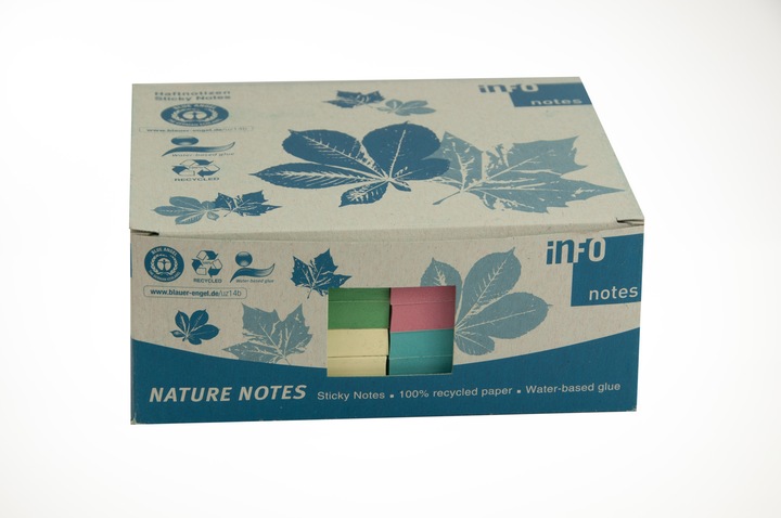 Image du produit Papillons adhésifs recyclés Standard 5655-88BOX couleurs assorties 12 blocs (125 x 75 mm)