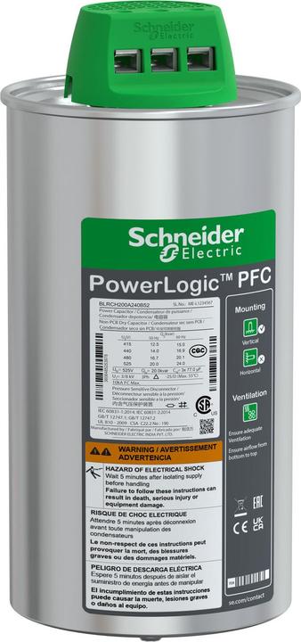 Schneider Electric VarplusCan HDuty-Kondensator, 20/24 BLRCH200A240B52