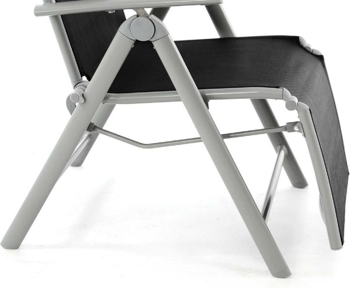 Actual product image VCM Gartenliege Sonnenliege Liegestuhl Relaxliege Terrasse Balkon schwarz grau