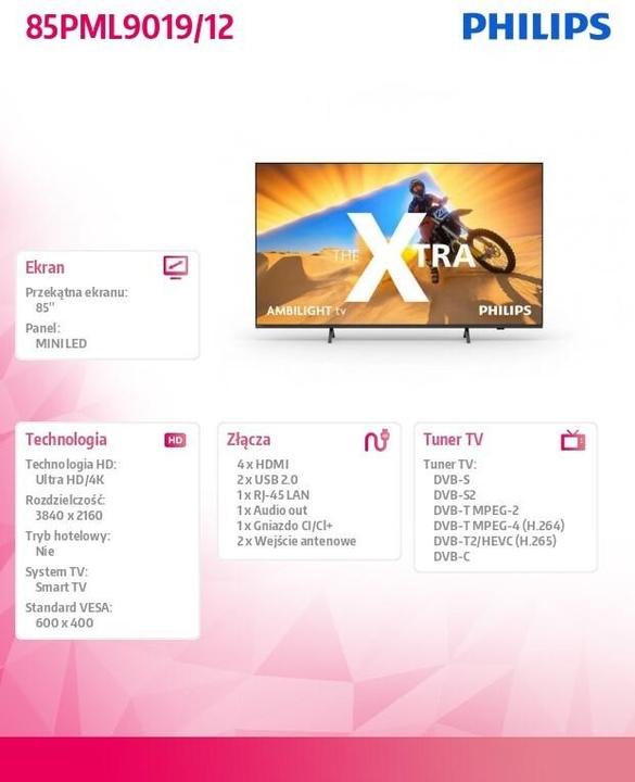 Produktbild Philips 85PML9019-12 LED-Fernseher 85" 4K Ultra (85", LED, 4K)