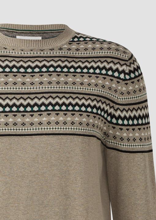 Image du produit s.Oliver Strickpullover Baumwollpullover mit Norwegermuster (3XL)