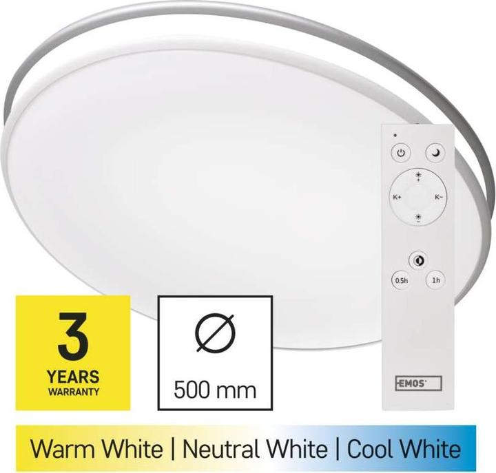 Image du produit Emos ZM5166 ceiling lighting Blanc Ampoule(s) non remplaçable(s) (2880 lm)