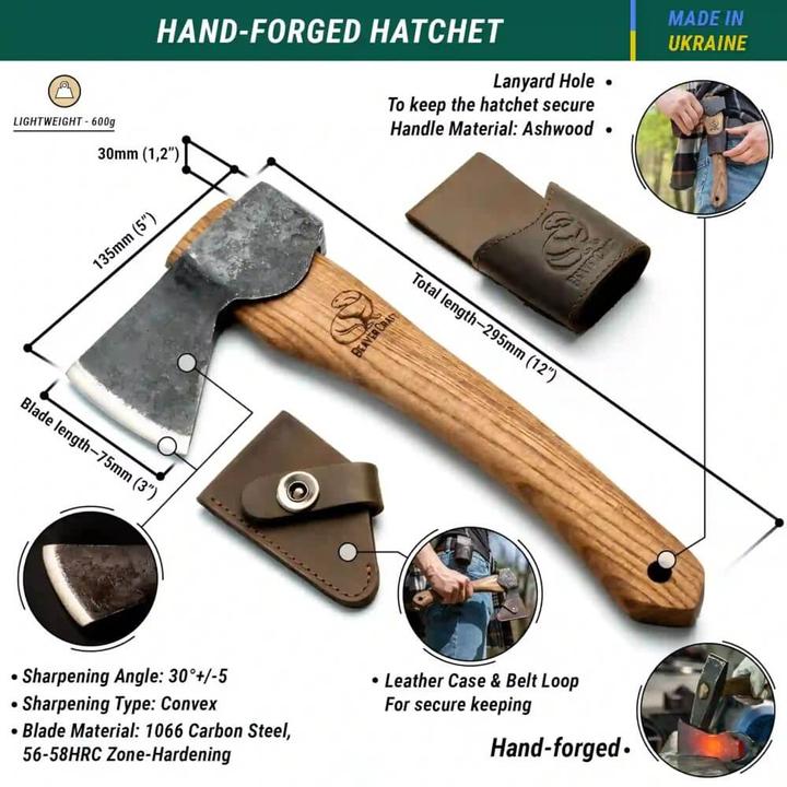 Actual product image Beaver Craft BeaverCraft Compact Wood Hatchet