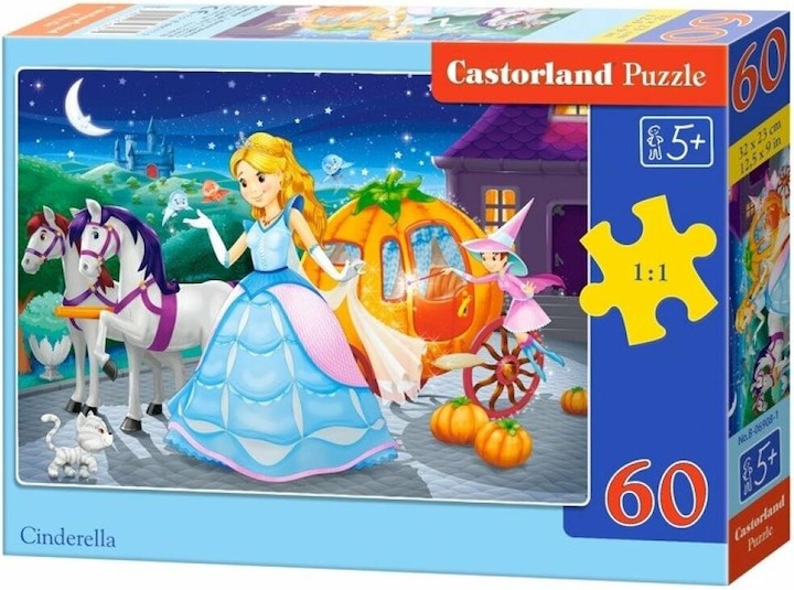 Productafbeelding Castorland Assepoester, puzzel 60 stukjes (60 onderdelen)