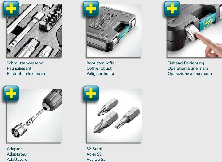 Actual product image technocraft Jeu clés à douille,1/4+1/2",86-pcs., "Silverline"