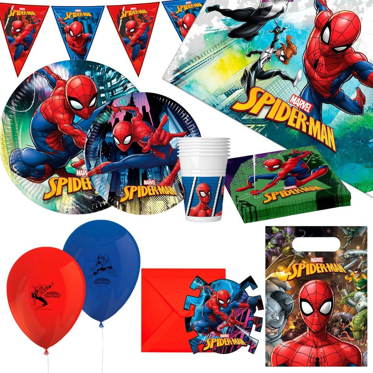 Spiderman Set Partyartikel Spider-Man 66 Stücke (45286263)