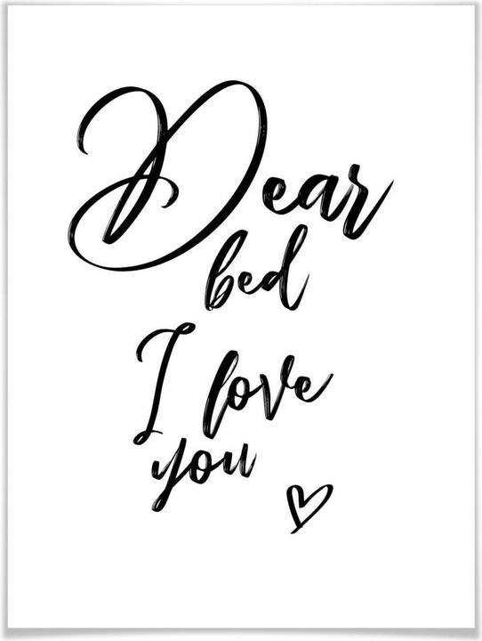 Actual product image Trenddeko Dear bed I love you (60 x 80 cm)
