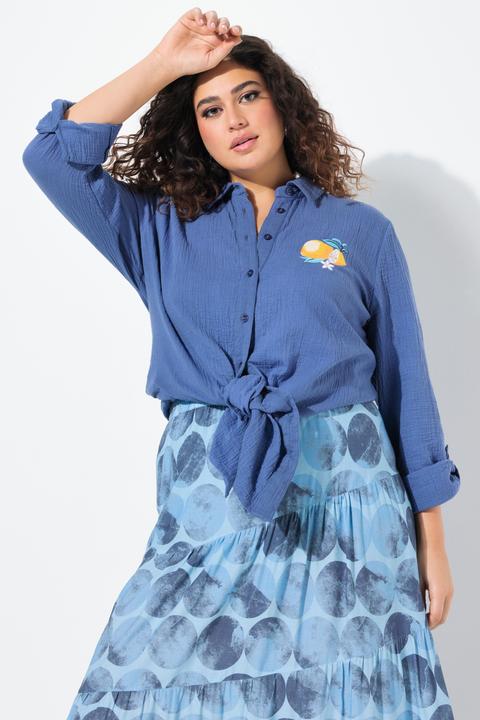 Produktbild Ulla Popken Bluse, A-Linie, Musselin, Stickerei (60)