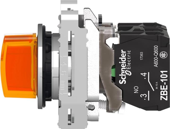 Actual product image Schneider Electric Illuminated selector switch complete XB4F 30mm1S+1OE XB4FK135B5