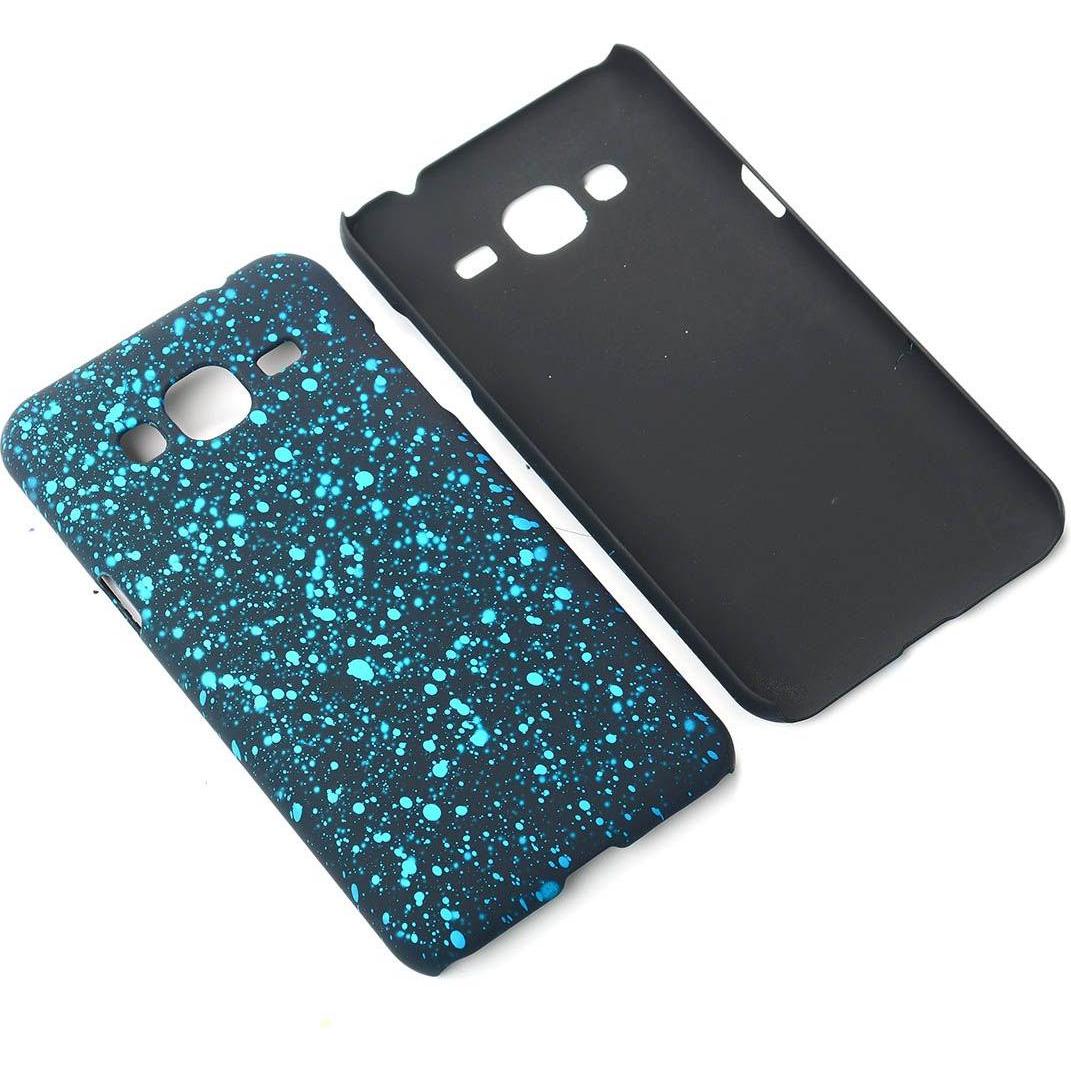 König Design Handy Hülle Schutz Case Bumper Etuis für Samsung Galaxy J3 3D Sterne Türkis (Samsung Galaxy J3 (2016)), Sma...