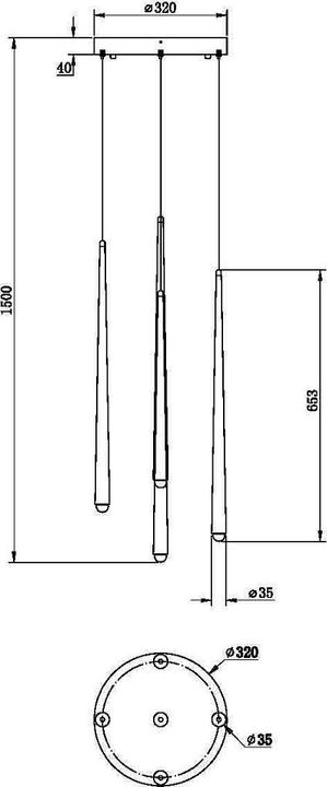 Image du produit Maytoni Cascade LED Suspension, lampe à suspendre 5x 30W laiton blanc neutre (2300 lm)