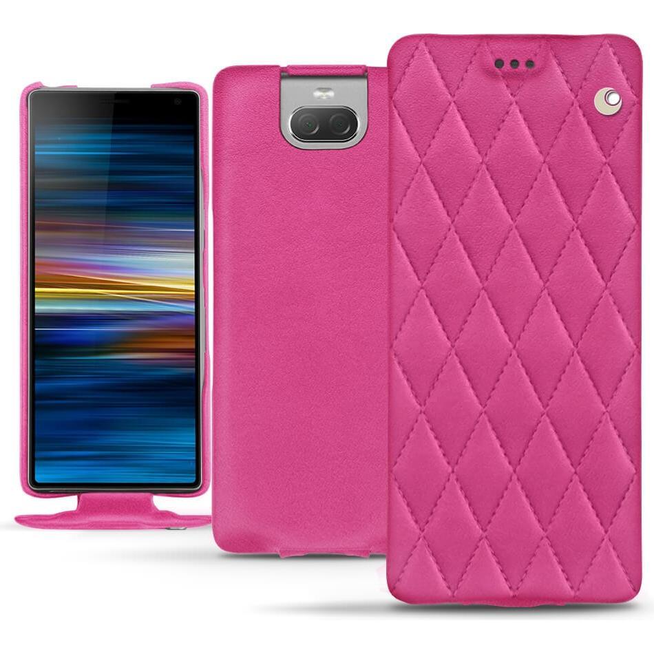 Noreve Lederschutzhülle vertikal (Sony Xperia 10), Smartphone Hülle, Rosa