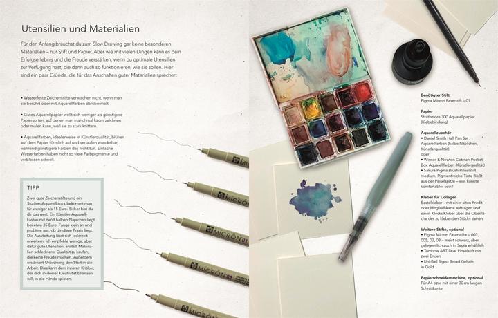 Actual product image Strich für Strich zur kreativen Entspannung mit Slow Drawing (German, Amy Maricle, 2023)