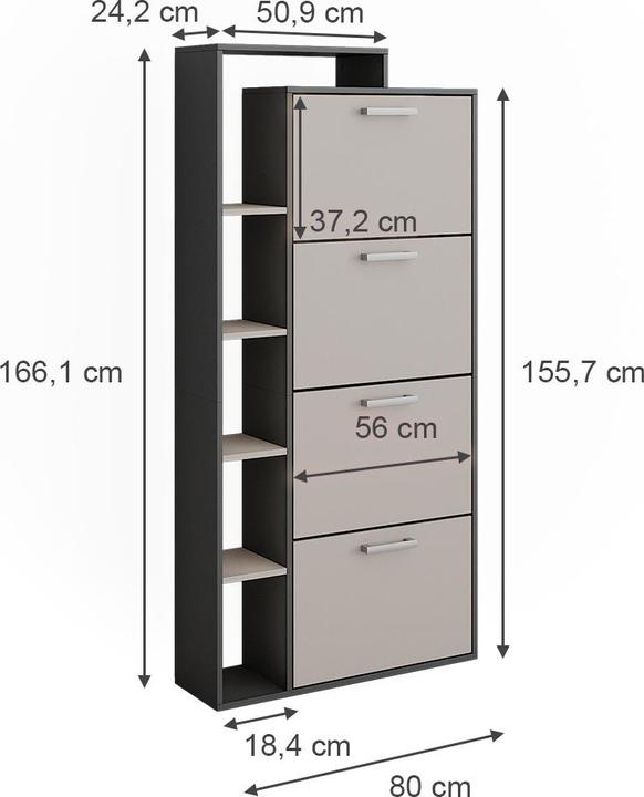 Produktbild Vicco Orlando (80 x 24.20 x 166.10 cm)