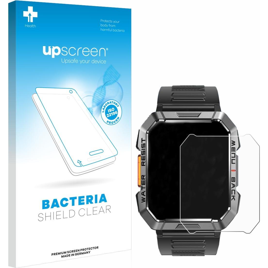 upscreen Schutzfolie Displayschutz Displayschutzfolie Folie Klar antibakteriell, Smartwatch Schutzfolie, Transparent