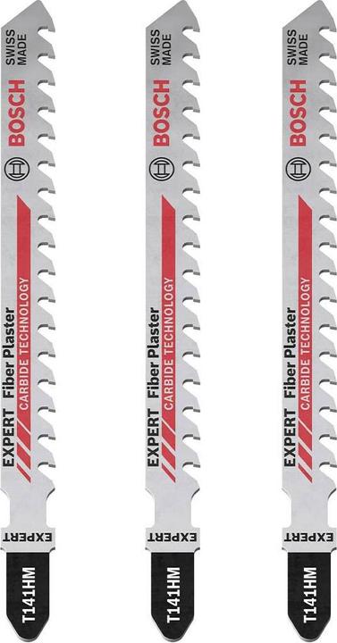 Actual product image Bosch Professional Zubehör Expert 'Fiber Plaster' T 141 HM Jigsaw blade, 3 pieces