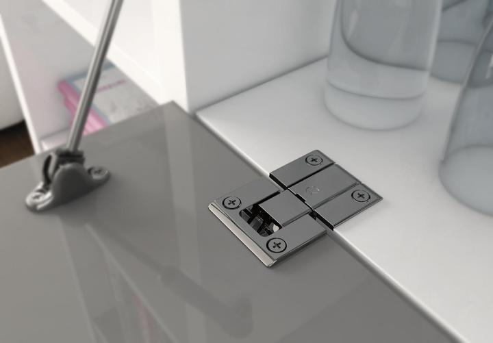 Produktbild Italiana Ferramenta KIMANA Klappenband, 3-teilig, Zamak schwarz nickelfärbig (1 Stk.)