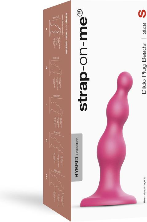 Produktbild Strap-on-me Dildo Plug Beads Metallic Raspberry Pink S
