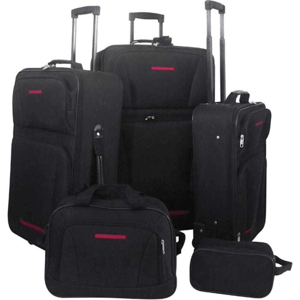 VidaXL, Koffer, Lilia, Schwarz, (Handgepäck (bis 50l))