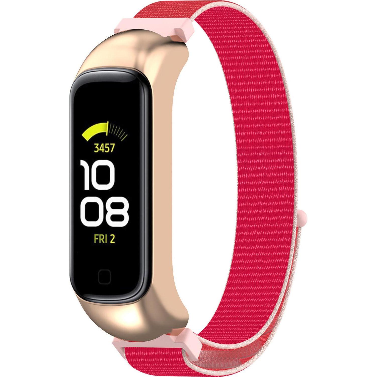Strap-it Armband (Nylon), Uhrenarmband, Rot, Rosa