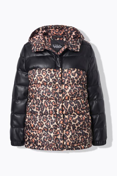 Produktbild Ulla Popken HYPRAR Steppjacke, Lederoptik/Leo, recycelt (56)
