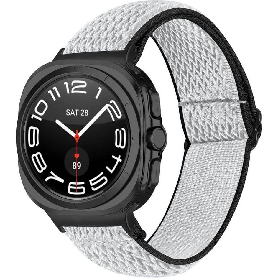 Cover-Discount Samsung Galaxy Watch 8 / Galaxy Watch 8 Classic - Silikon Ersatzband (Nylon), Cinturini per orologi, Bianco, Nero