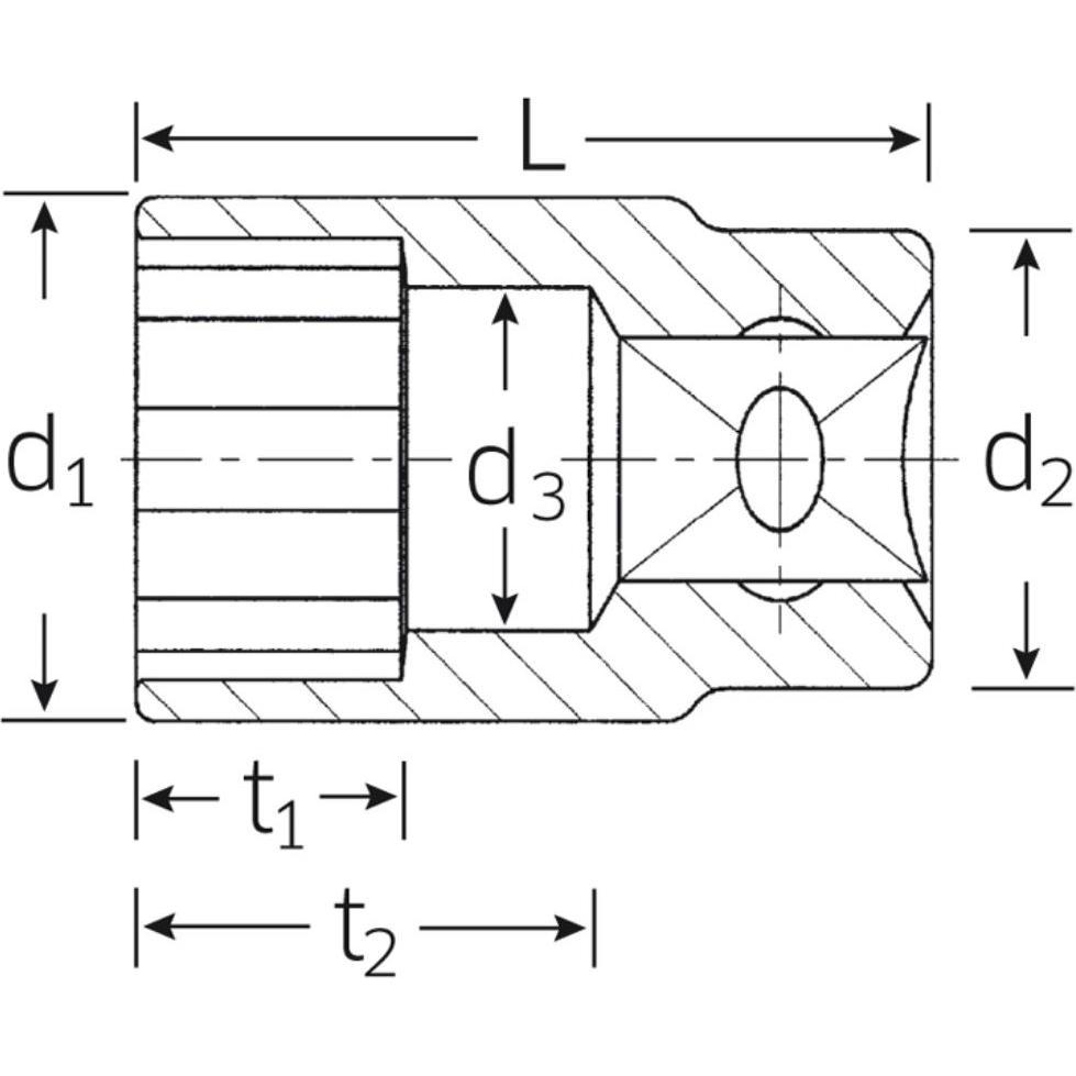 Thumbnail - Stahlwille, Steckschlüssel + Stecknuss, AussenSechskant Steckschlüsseleinsatz (10 mm, 15 mm)
