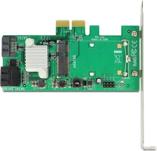 Produktbild Delock Hybrid 3 x internal SATA 6 Gb/s + 1 x internal mSATA
