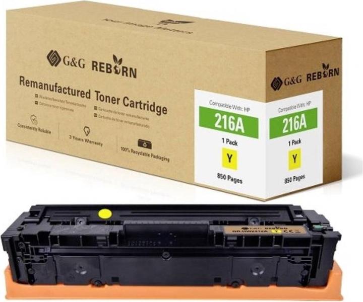 Produktbild G&G Toner ersetzt HP 216A Kompatibel Gelb 850 Seiten Reborn remanufactured 2129 (Y)