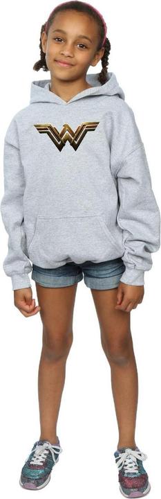 Actual product image Girls Justice League Movie Wonder Woman Emblem Hoodie (140, 146)