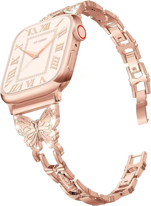 Actual product image EKO Watch bracelet stainless steel butterfly pink (22 mm, Stainless steel)