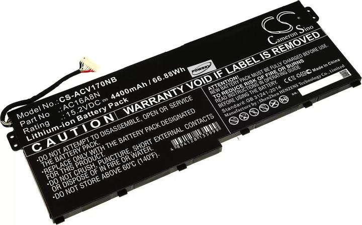 Produktbild AccuCell Akku für Laptop Acer Aspire V17 Nitro / VN7-793G / Typ KT.0040G.009/ Typ AC16A8N - 15,2V - 4400 mAh (4400 mAh)