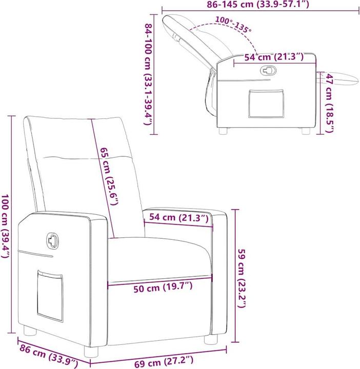 Actual product image vidaXL Relaxsessel