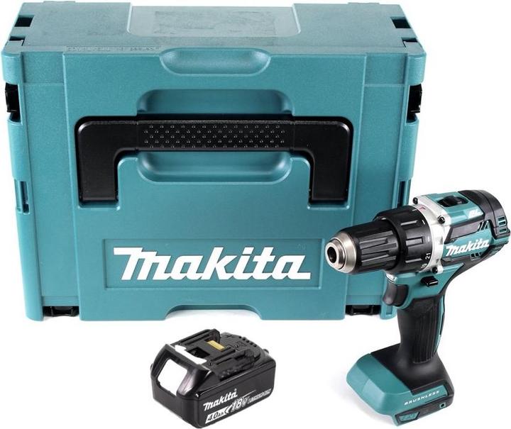 Immagine prodotto Makita DDF 484 M1J Trapano avvitatore a batteria 18 V 54 Nm Brushless + 1x batteria ricaricabile 4,0 Ah + (Batteria ricaricabile)