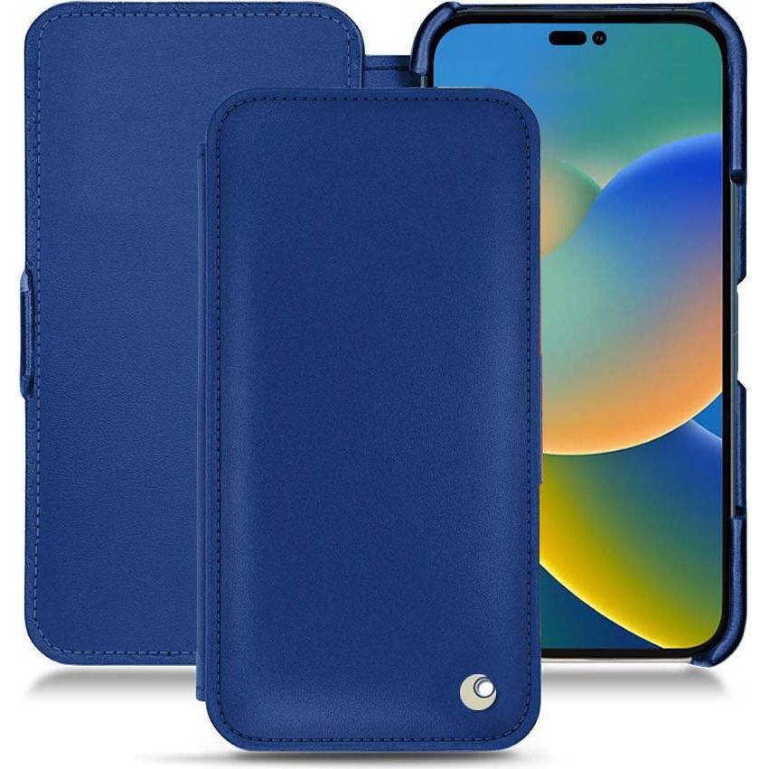 Noreve Lederschutzhülle horizontal (Apple iPhone 14), Smartphone Hülle, Blau
