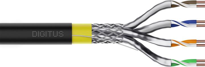 Actual product image Digitus CAT 7A S/FTP data cable - underground installation cable, 500 m drum, simplex, PE (CAT7a, 500 m)