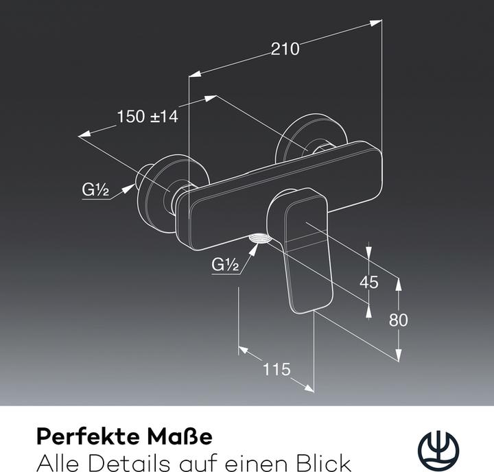 Produktbild Kludi X3 Duscharmatur Aufputz, Brause-Einhandmischer