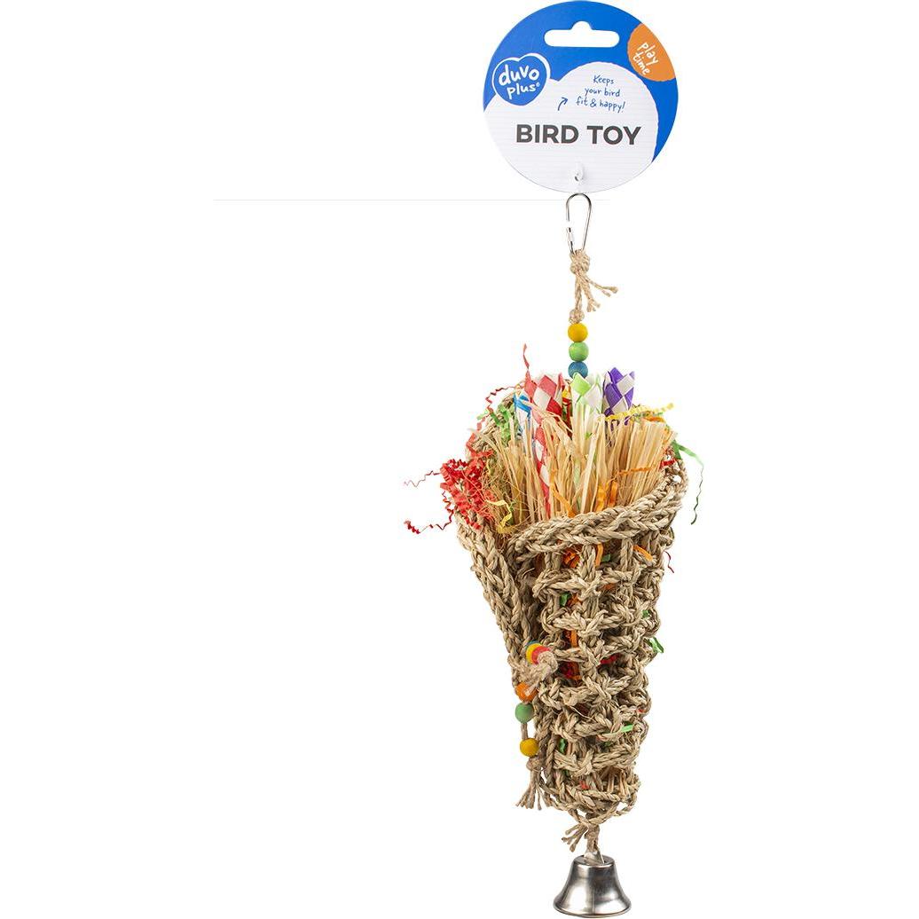 Jouet pour oiseaux pendentif coloré avec jouets en plastique Duvoplus