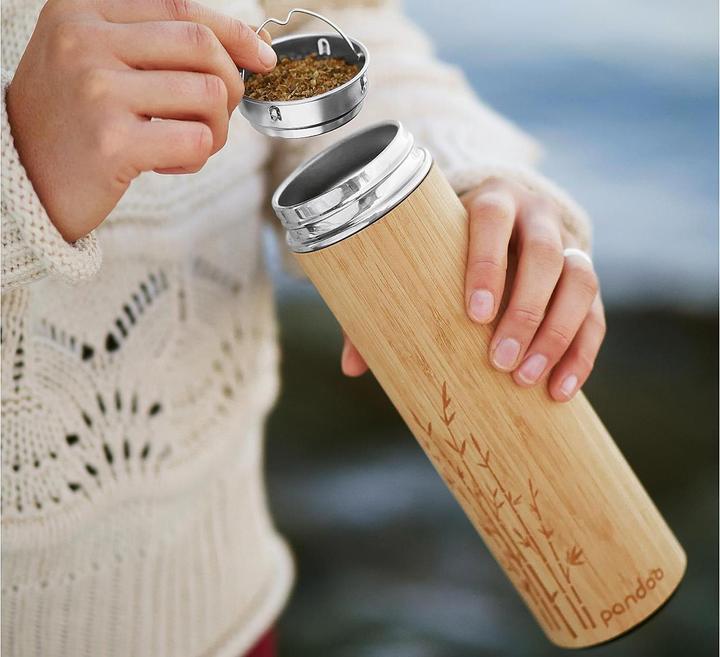 Actual product image Pandoo Bamboo thermal mug 480 (0.48 l)
